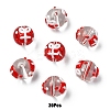 Christmas Transparent Glass Enamel Beads GLAA-YW0005-06A-01-1