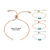 3Pcs 3 Colors Brass Box Chain Slider Bracelet Making KK-TA0003-12-RS-3