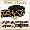 6 Yards Leopard Pattern Polyester Ribbons OCOR-PH0007-68-4