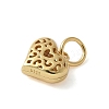 925 Sterling Silver 3D Hollow Flower Heart Charms LS-STER-M099-02G-2