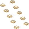 8-Petal 304 Stainless Steel Flower Bead Caps STAS-UN0007-39G-6