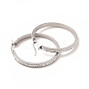 Clear Cubic Zirconia Big Hoop Earrings EJEW-C011-06P-2