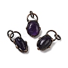 Natural Amethyst Pendants G-B149-08R-01-1