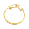 Real 18K Gold Plated 304 Stainless Steel Open Cuff Rings for Women LS-RJEW-B061-01G-04-3