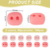 100Pcs 2 Colors Opaque Resin Cabochons RESI-NB0002-12-2