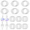 64Pcs 2 Styles Alloy Open Back Bezel Pendants FIND-CA0009-34B-1