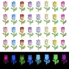 160Pcs 8 Colors Luminous Resin Cabochons MRMJ-TA0001-23-2
