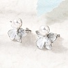 Brass Enamel Stud Earrings KK-CBAB173-02C-P-2