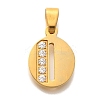 Ion Plating(IP) 304 Stainless Steel Rhinestone Pendants STAS-U035-01G-O-1
