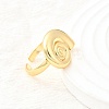 Brass Cuff Rings for Women RJEW-F184-08G-G-4