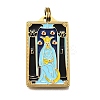 Tarot 304 Stainless Steel Enamel Pendants STAS-M119-07C-G-1