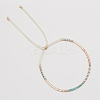 Glass Seed Braided Bead Bracelet CG0646-11-1