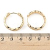 Brass Clear Cubic Zirconia Rectangle Hoop Earrings EJEW-D320-06G-5