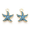 Alloy Enamel Pendants X-PALLOY-T056-08A-1