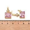 Brass Micro Pave Cubic Zirconia Pendants KK-G533-13G-02-3