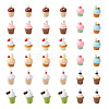 36Pcs 9 Styles Opaque Resin Pendants RESI-BT0001-24-2