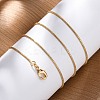 Long-Lasting Plated Brass Snake Chain Necklaces NJEW-K112-04G-NF-4