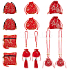 12Pcs 6 Styles Silk Packing Pouches Set ABAG-HY0001-01-1