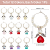 Glass Wine Glass Charms AJEW-SC00004-2