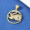 Brass Micro Pave Cubic Zirconia Pendant & Stud Earrings Sets for Women SJEW-F227-01E-G-5