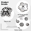 150Pcs 15 Styles Tibetan Style Alloy Flower Bead Caps FIND-YW0007-29-3