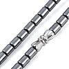 Non-Magnetic Synthetic Hematite Necklaces for Men NJEW-E107-01-3