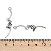 Rose 316 Surgical Stainless Steel Dangle Belly Button Rings EJEW-G416-01AS-5