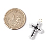 Beaded Cross Charms PALLOY-GD00002-02-2