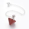 Natural Red Jasper Cone Dowsing Pendulums G-G771-D08-2