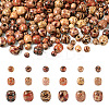 300Pcs 3 Style Wooden Beads WOOD-PJ0001-04-1