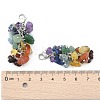Natural Chip Gemstone Pendant Decorations X-HJEW-JM00213-4