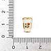 Brass Enamel Beads KK-S526-27G-3