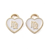 (Defective Closeout Sale: Enamel Yellowing) Golden Alloy Enamel Charms ENAM-XCP0001-47A-1