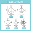 150Pcs 5 Styles Tibetan Style Alloy Pendants FIND-FH0009-69-2