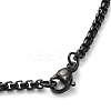 PVD Vacuum Plating 304 Stainless Steel Rugby Pendant Necklaces NJEW-Z023-02EB-3