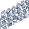 Electroplate Transparent Glass Beads Strands EGLA-N056-01A-01-1