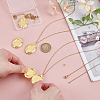 DIY Brass Oval Locket Pendant Necklaces Making Kits NJEW-HY0001-05-3
