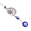 Evil Eye Alloy Lampwork Pendant Decorations LS-HJEW-M005-02D-AS-3