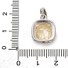 925 Sterling Silver Pave Yellow Cubic Zirconia Pendants STER-F063-01A-02-3