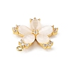 Brass Micro Pave Cubic Zirconia Pendants KK-K371-43G-2