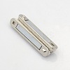 Oval 10 Strands Alloy Magnetic Clasps X-PALLOY-N0095-04P-2