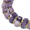 Natural Lepidolite/Purple Mica Stone Beads Strand G-I376-D34-01-3
