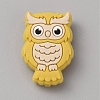Owl Food Grade Eco-Friendly Silicone Beads LS-SIL-WH0019-26G-1