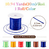 6 Rolls 6 Colors 10M Flat Elastic Crystal String EW-TA0001-04B-10