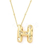 Brass Micro Pave Clear Cubic Zirconia Pendant Necklaces NJEW-Z038-01G-H-2