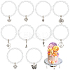 10Pcs 10 Styles Acrylic Round Beads Stretch Bracelets BJEW-BC00002-1