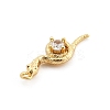 Brass Micro Pave Cubic Zirconia Pendants KK-M321-01C-G-2