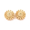 Brass Micro Pave Clear Cubic Zirconia Beads KK-S389-17G-1