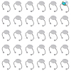 30Pcs Adjustable 304 Stainless Steel Finger Rings Components STAS-UN0059-79B-1