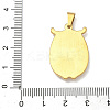 304 Stainless Steel Pendants STAS-F336-09G-02-3